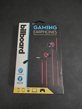 New billboard Gaming Earphones Hands Free Microphone Black and Red